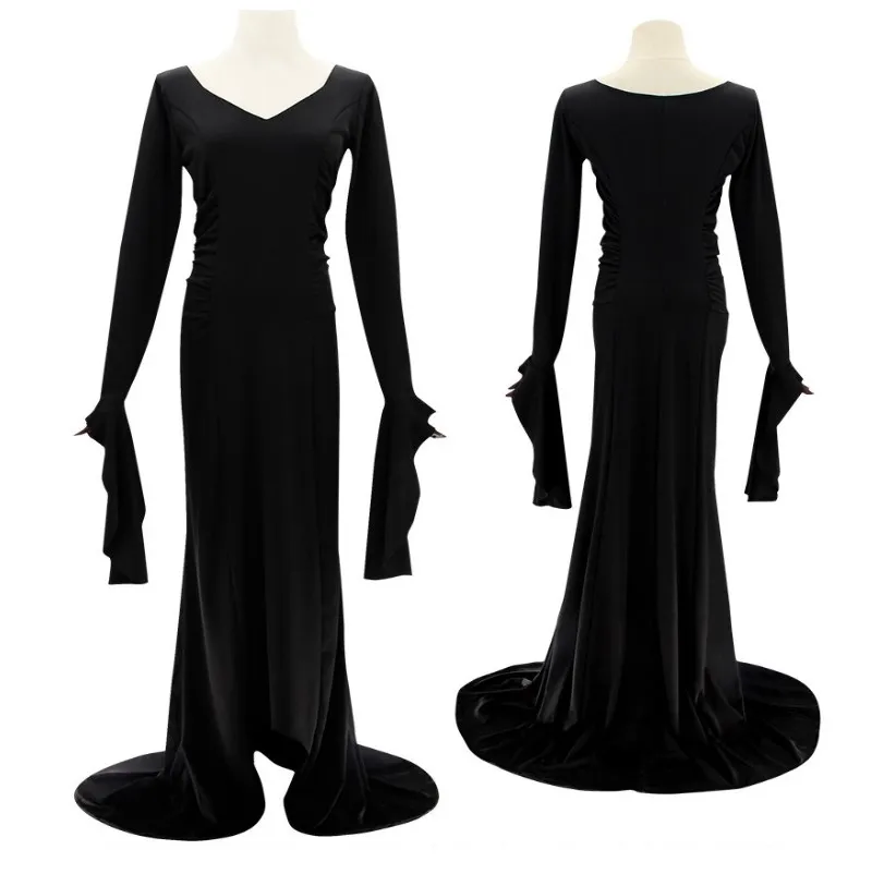 

Wednesday Addams Family Cosplay Uniform Dress Movie Morticia Cosplay Costume For Adult Women Halloween Carnival Anime Role