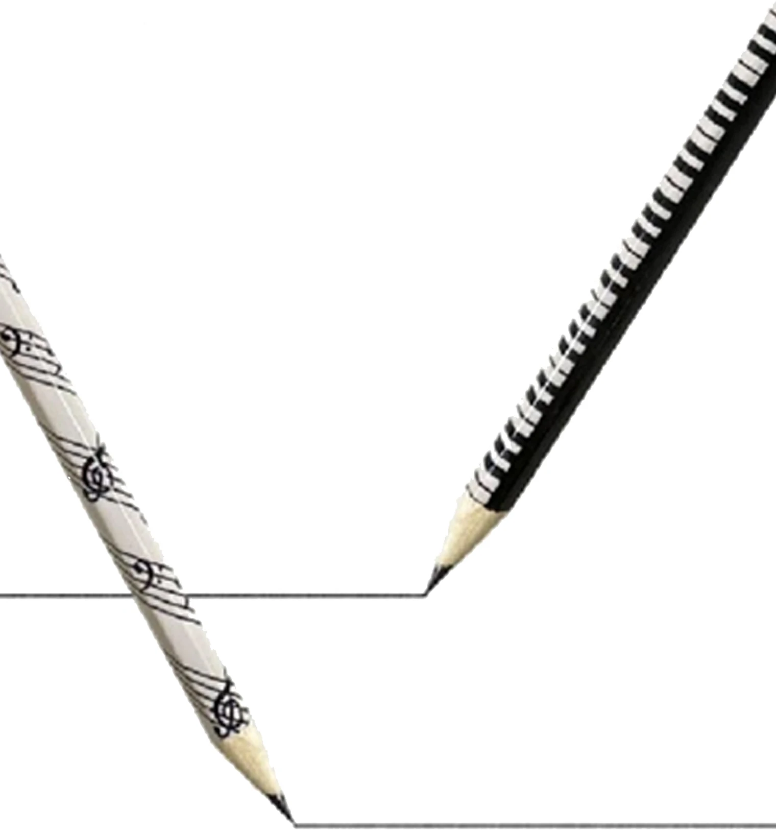 Music Symbol Hb Pencils - Hexagonal Wooden Pencils for Studying, Writing & Drawing, Bulk Pack