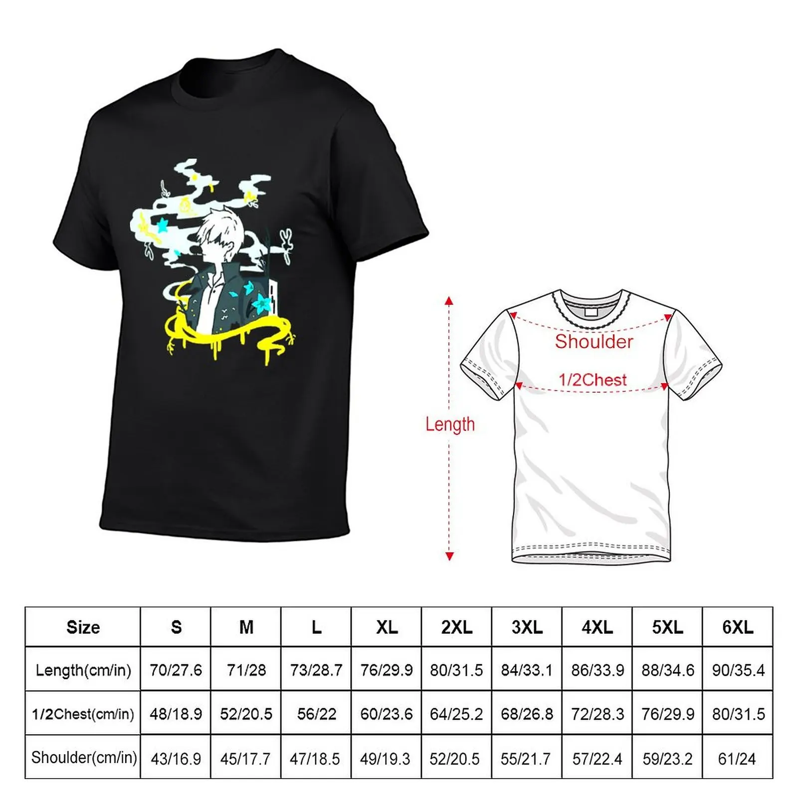 Mushi-Shi T-Shirt boys whites Aesthetic clothing vintage clothes shirts graphic tees men t shirt