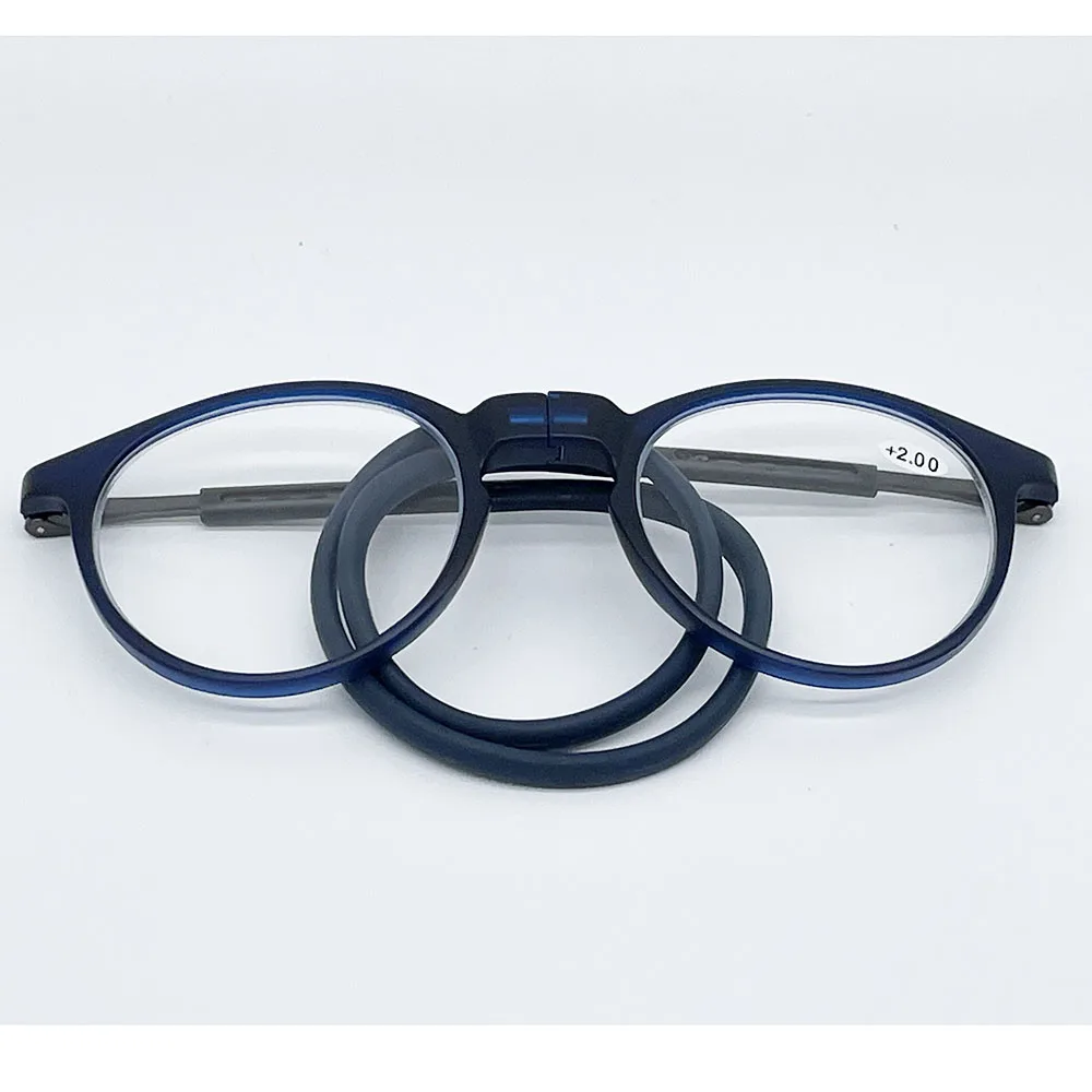 Bequeme, weiche TR-Lesebrille mit magnetischer Absorption und hängendem Hals für Damen und Herren – Detail 12