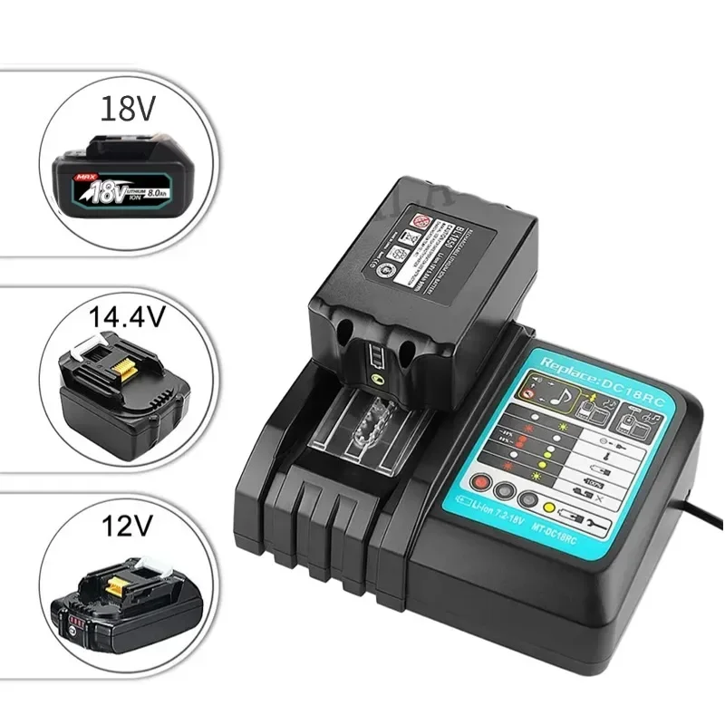 بطارية ليثيوم بديلة لـ ita ، 18V ، 8.0Ah ، BL1860 ، BL1850B ، BL1850 ، BL1840 ، BL1830 ، BL1820 ، BL1815 ، mak، أصلية