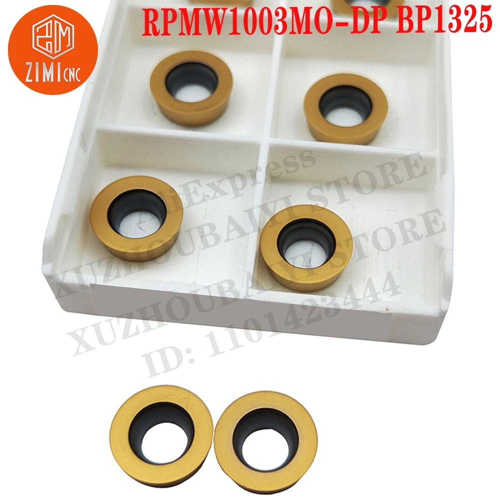 RPMW1003MO-DP BP1325 RPMW 1003MO-DP Carbide Inserts Milling Inserts Tool CNC Tool Metal Lathe Tools Round Milling Cutter Inserts
