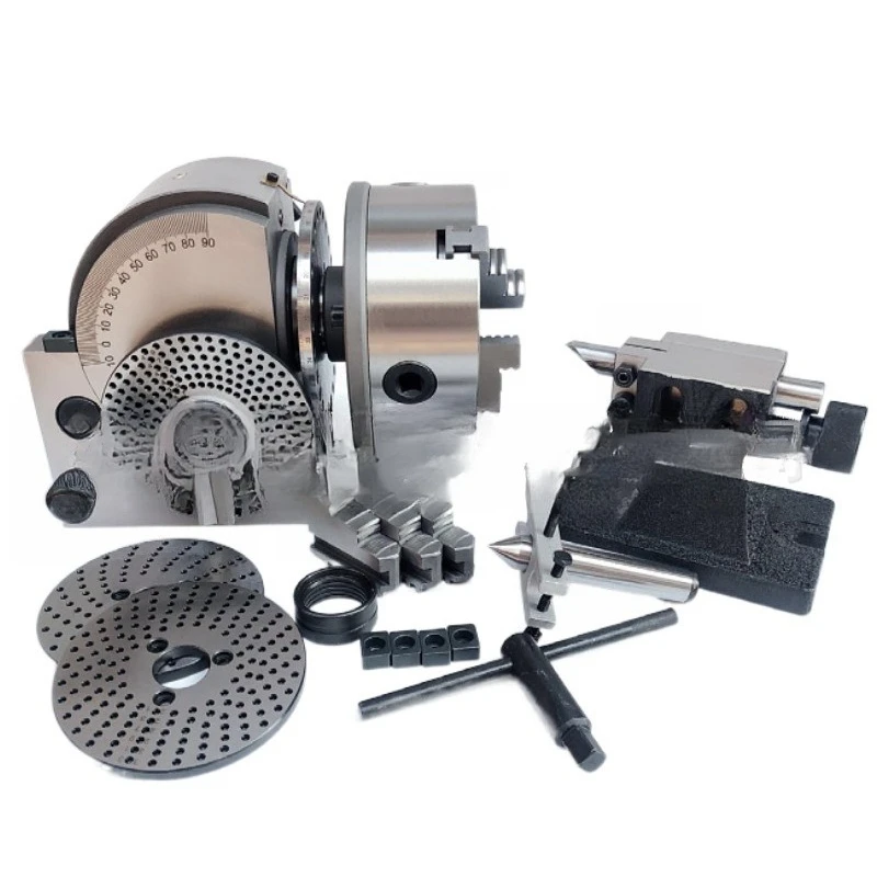 BS-0 indexing head 4-inch indexer Fast, small and simple vertical and lying dual-purpose Manual indexing center Height 100