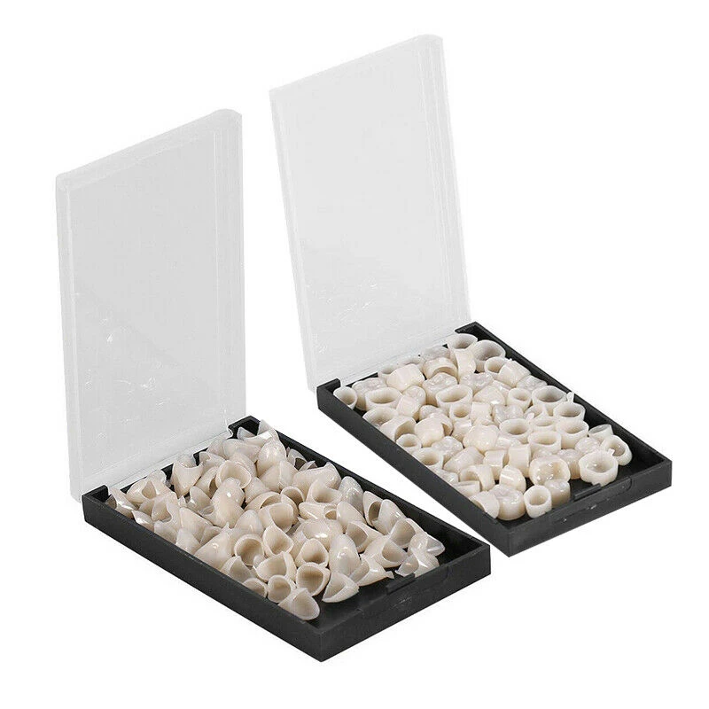 1 Box Temporary Crowns Posteriors Anterior Molar Front/Back Tooth Teeth Caps Dental False Teeth Cover Removable Teeth Veneers