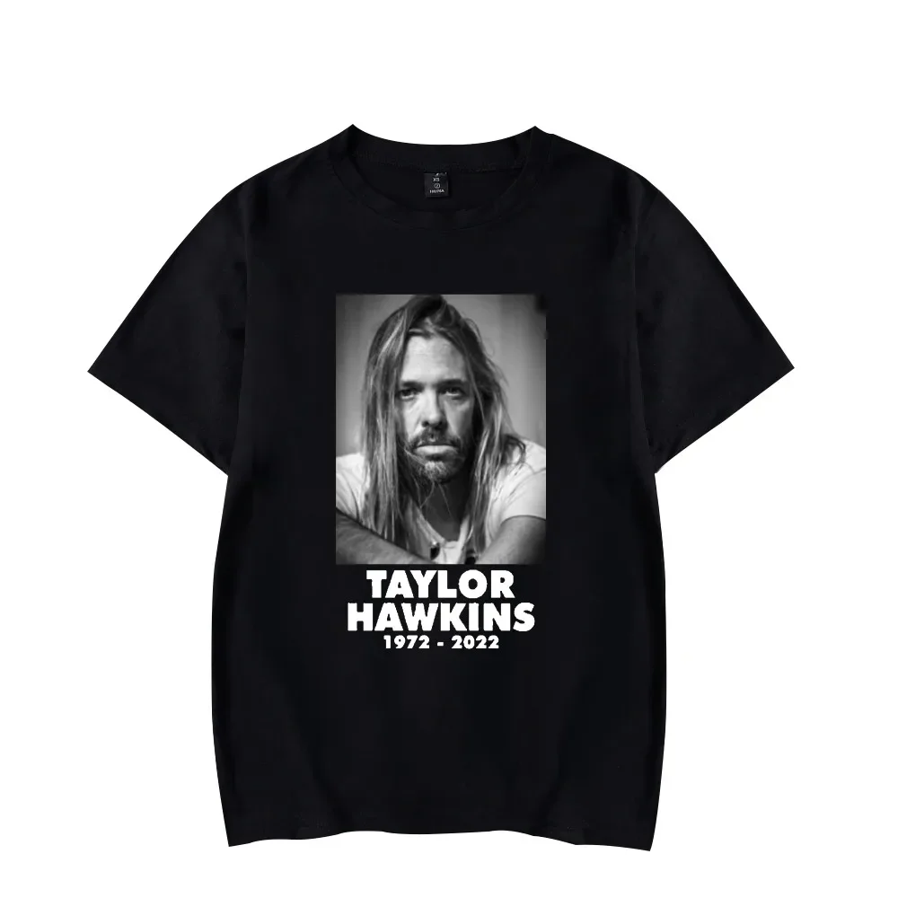 Taylor Hawkins Rip T Shirt Men Women Short Sleeve Crewneck Graphic Tees Harajuku Streetwear Tops 2022 Rest In Peace Clothes