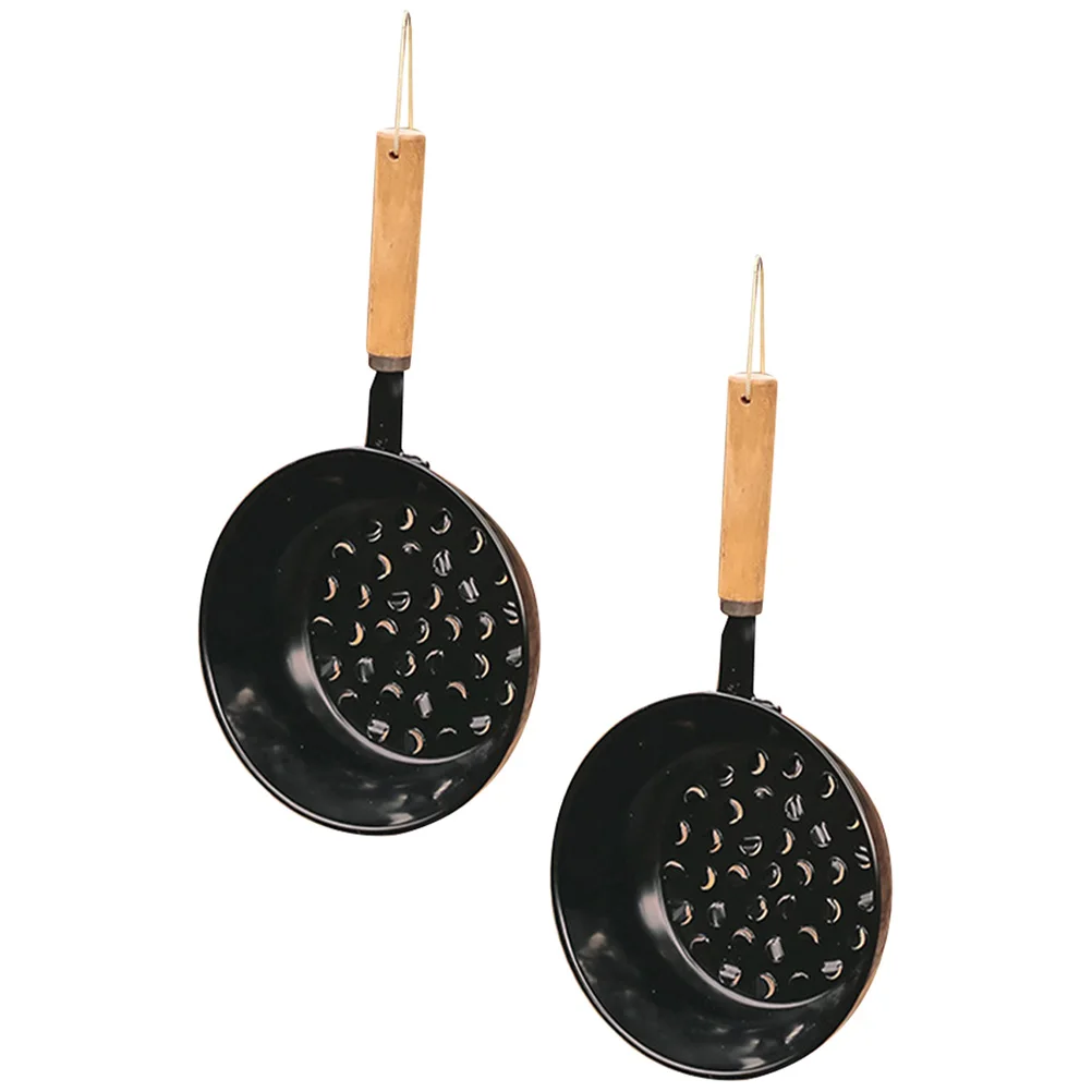 

2pcs Charcoal Burning Portable Camping Burner Pot Stove Grill Tool BBQ Starter Can Black Outdoor for Barbecue