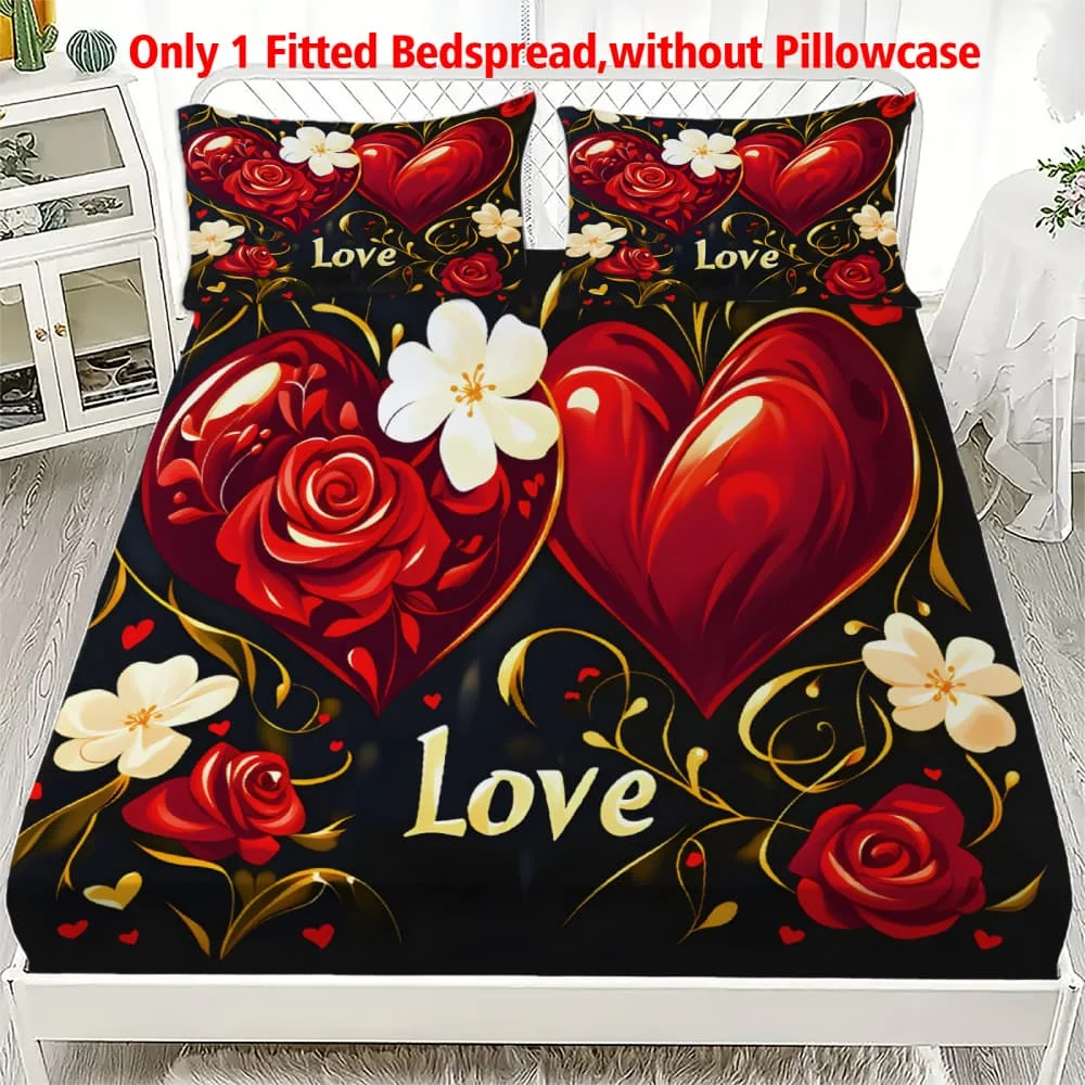 1pc Red Hearts & Roses with 