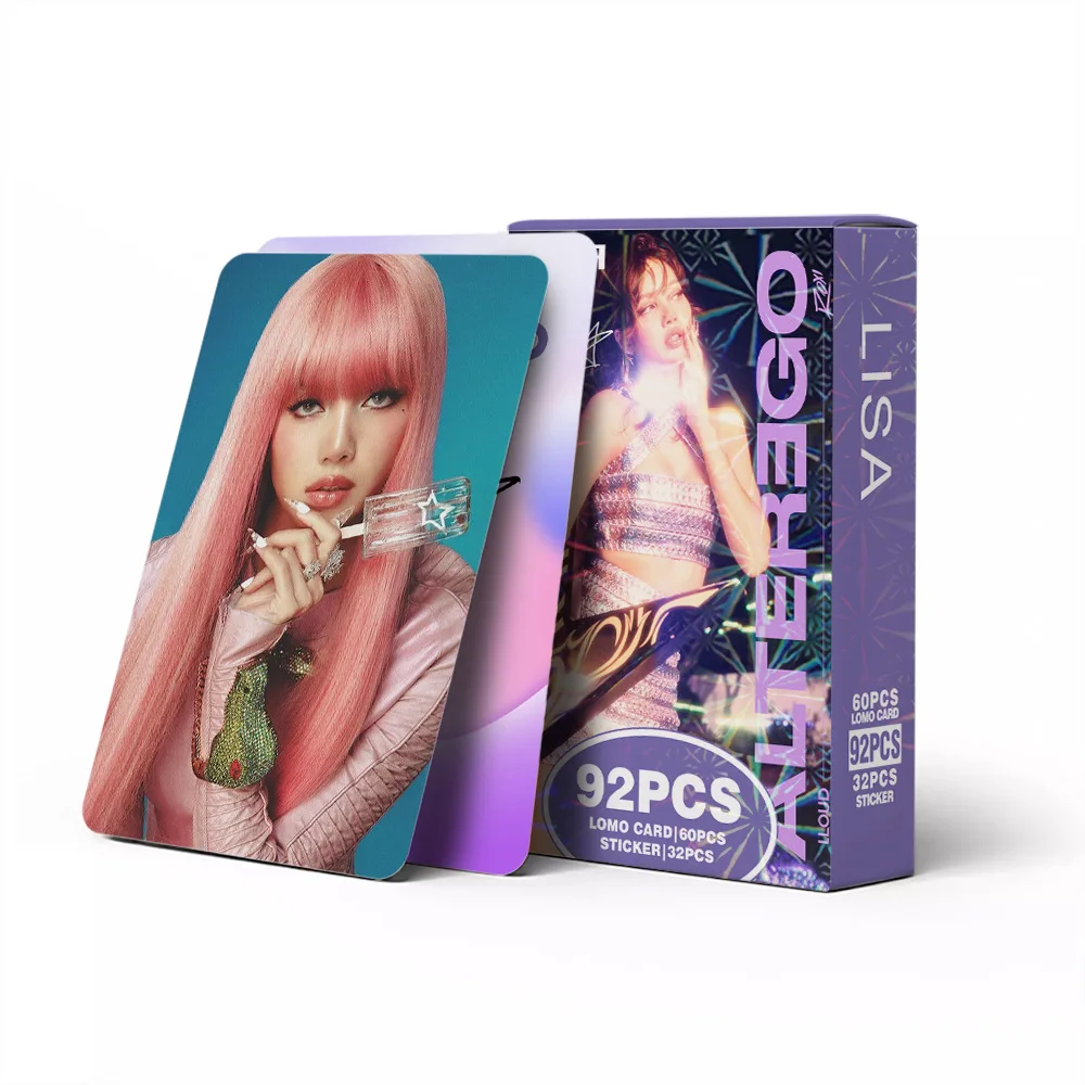 

92 Small Cards Girl Group New Album ALTER EGO High-Definition Photo Cards Celebrity Stickers Double-Sided LOMO Cards Fan Gift