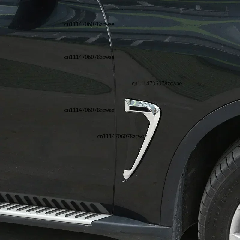 For BMW X5 F15 X5M F85 2014-2018 ABS Chrome/Black/Carbon Fiber Car Shark Gills Side Fender Vent Stickers Car Accessories