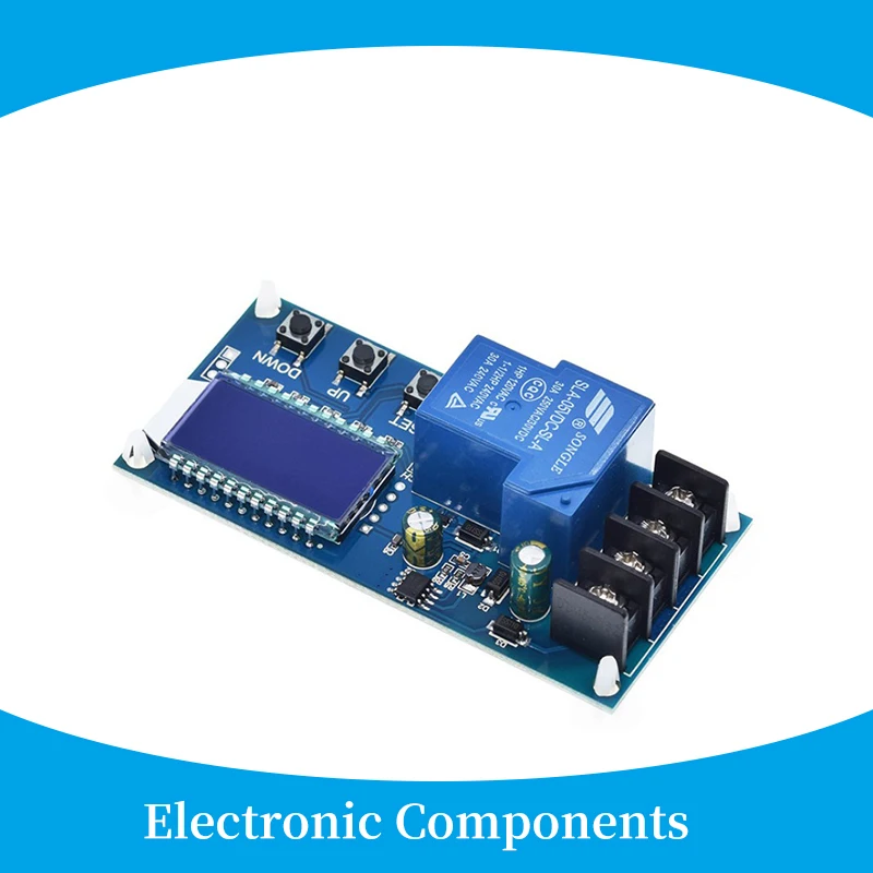 Lead-Acid Lithium Battery Charger Module LCD Display Control Overcharge Protection Board Automatic Charging 12/24V