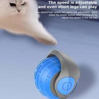 NEW Interactive Cat Toy Ball Super Drive Cat Rolling Pet Activated Long Balls Teaser With Tail Sensor Motion Toys Cats Auto