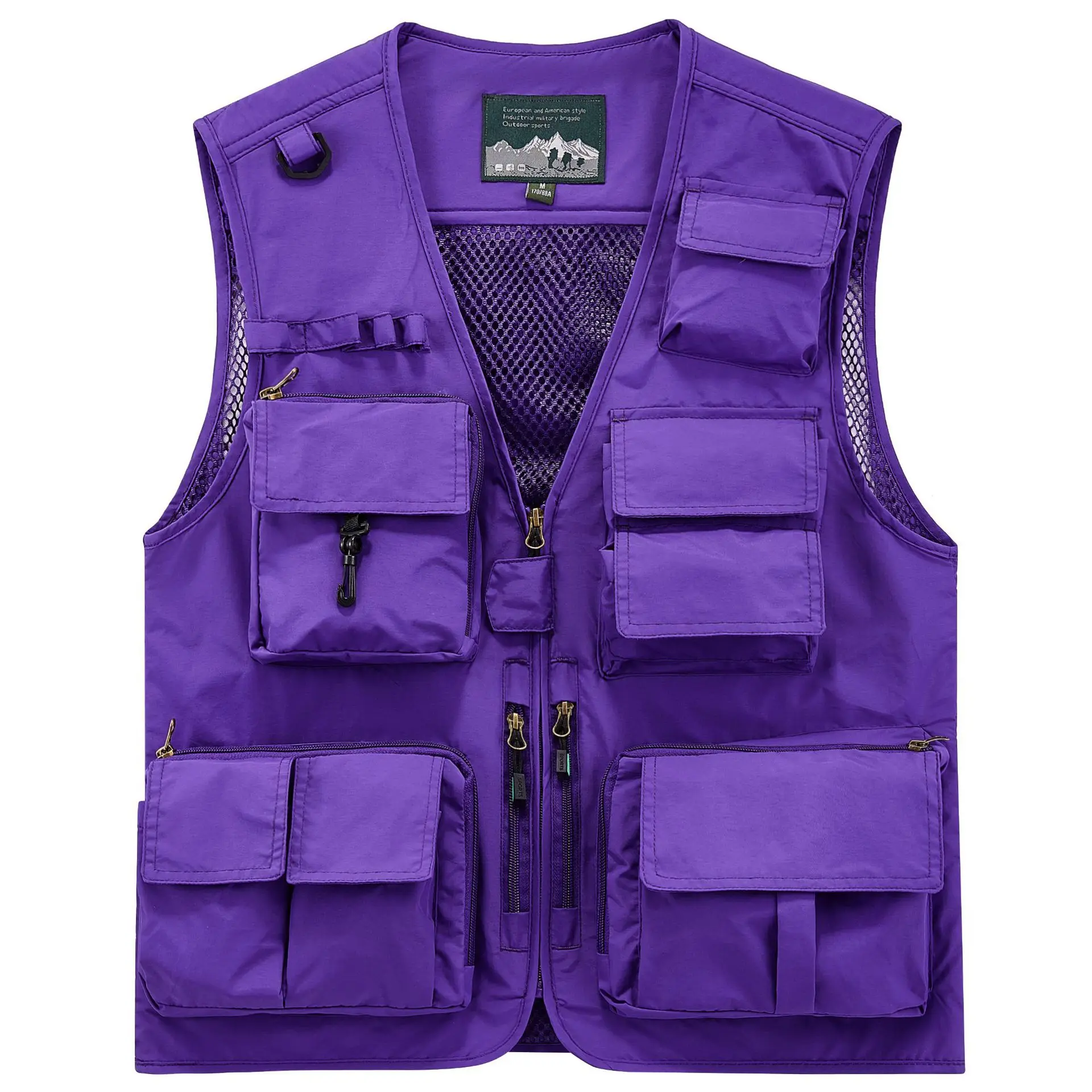 New Summer Men Fishing Photography Breathable Vests Coats Men Outdoor Mesh Multi-pockets Waistcoats Climbing Sleeveless Jackets