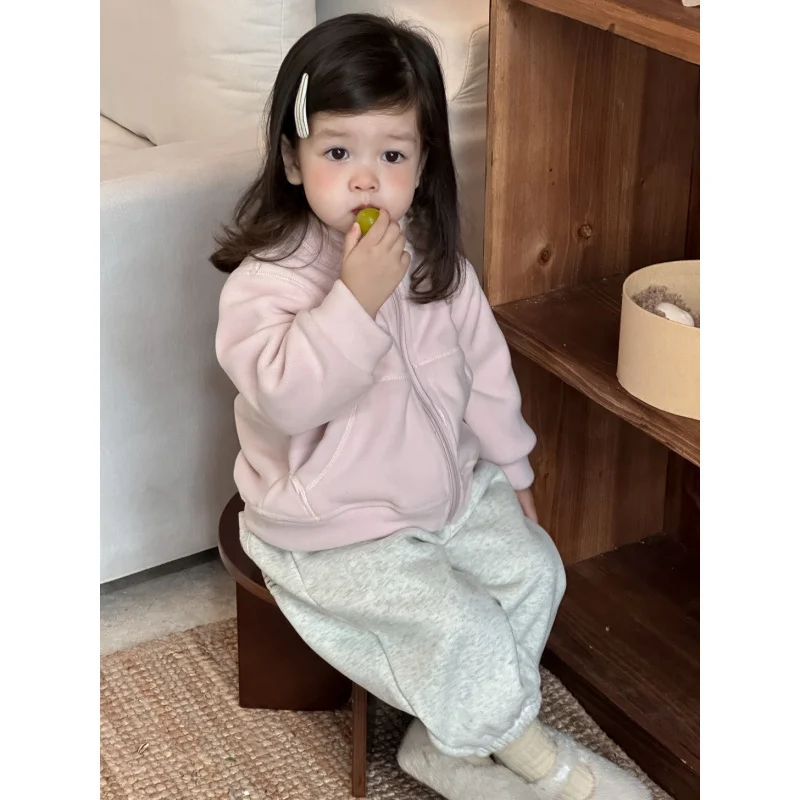 

New Arrival Children Clothing2025Autumn and Winter Baby Clothes Jacket Girls Sweatshirt Sweatpants Set