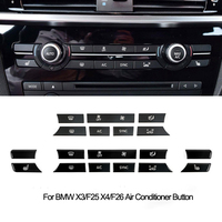 Air Conditioner AC Control Switch Button Replace Cover For BMW X3 /F25 X4 /F26 Front Rear Switch Cap Piano Black 7/11 pcs