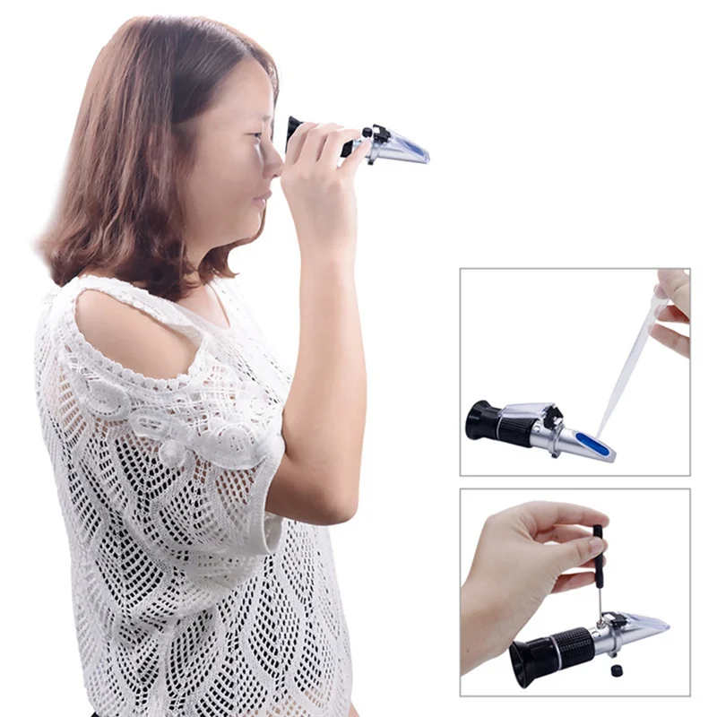 

-A12R Ручной измеритель содержания сахара Тестер индекса тела для тестера фруктового супа Измерительный прибор