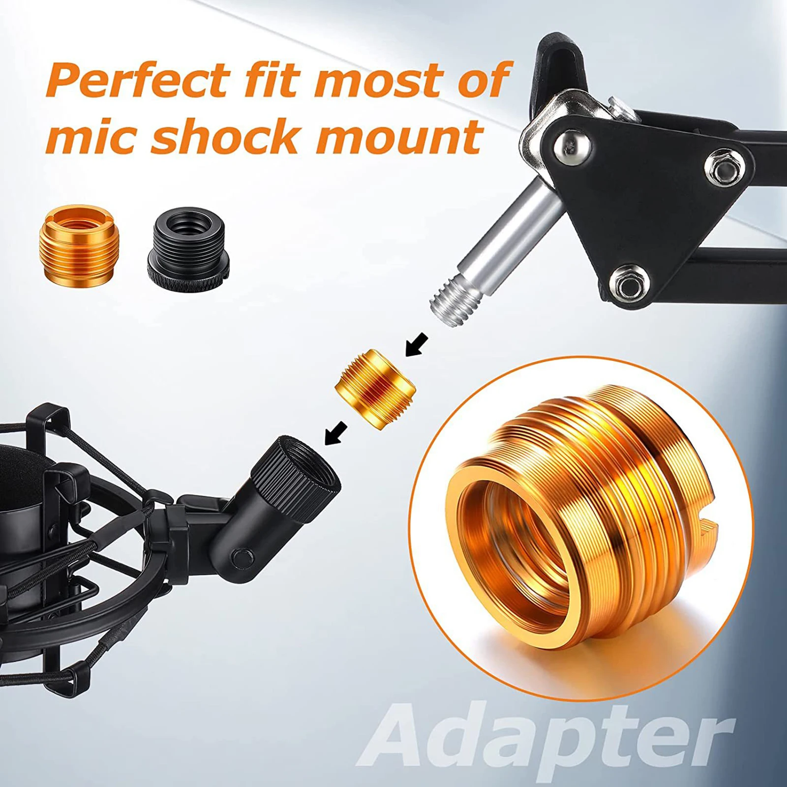

10 Pcs Shockproof Frame Adapter Microphone Stand Thread Dome Conversion Cord Converter Accessories Aluminum Screw Nut for