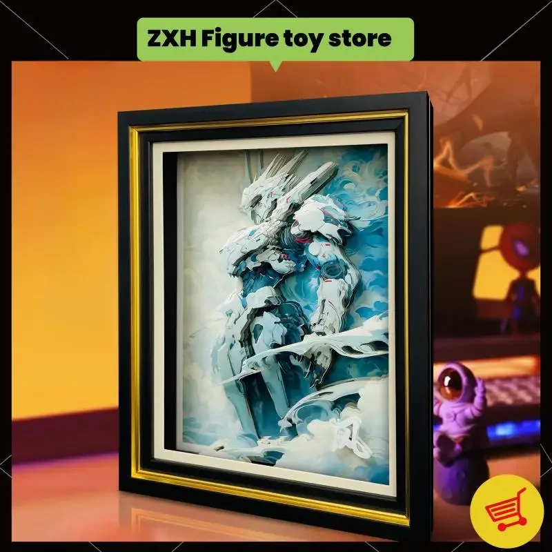 

Pg Fengling 3d Anima Figurine Stereoscopic Painting Mg Unicorn Assembly Machine Armour Anime Model Decorative Painting