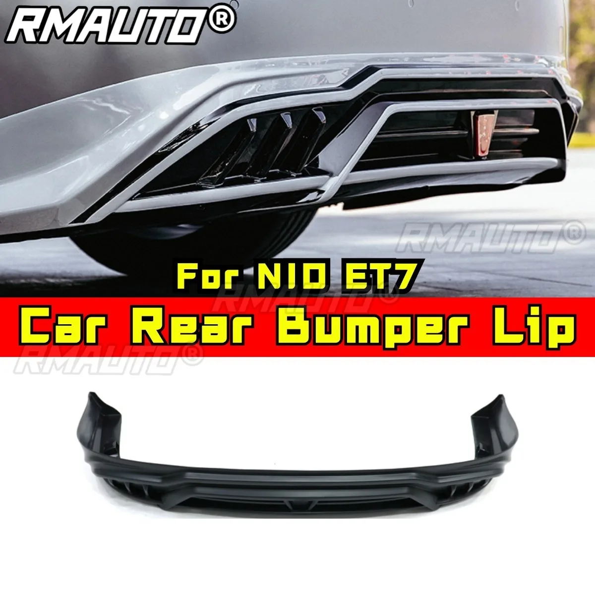 

Car Rear Bumper Lip Splitter Diffuser Spoiler Bumper Guard Body Kit For NIO ET7 Car Accessories
