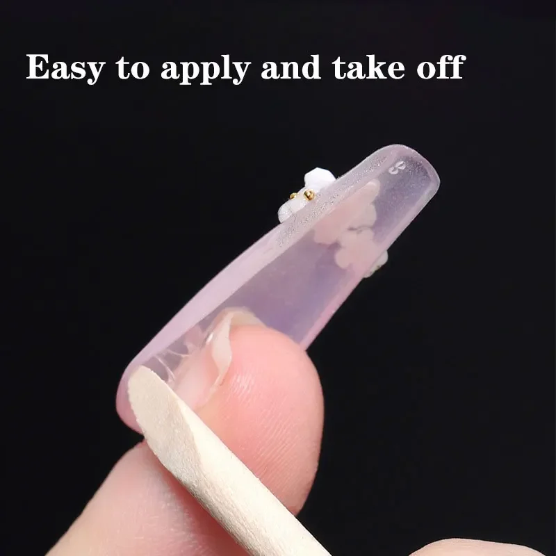 YITAPE 240Pcs Waterproof Press on Nail Double Sided Adhesive Tape Strong Transparent Jelly Glue Tabs for Fake Nails Extension