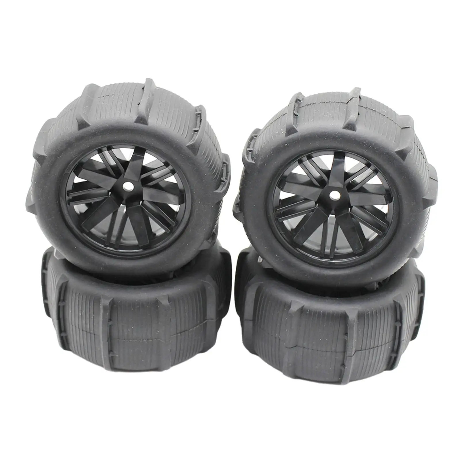 4 Pieces 1/14 RC Car Tires Durable 12mm Hex Upgrade Parts Accessory Replacement RC Parts for Wltoys 124007 144010 124010 124018