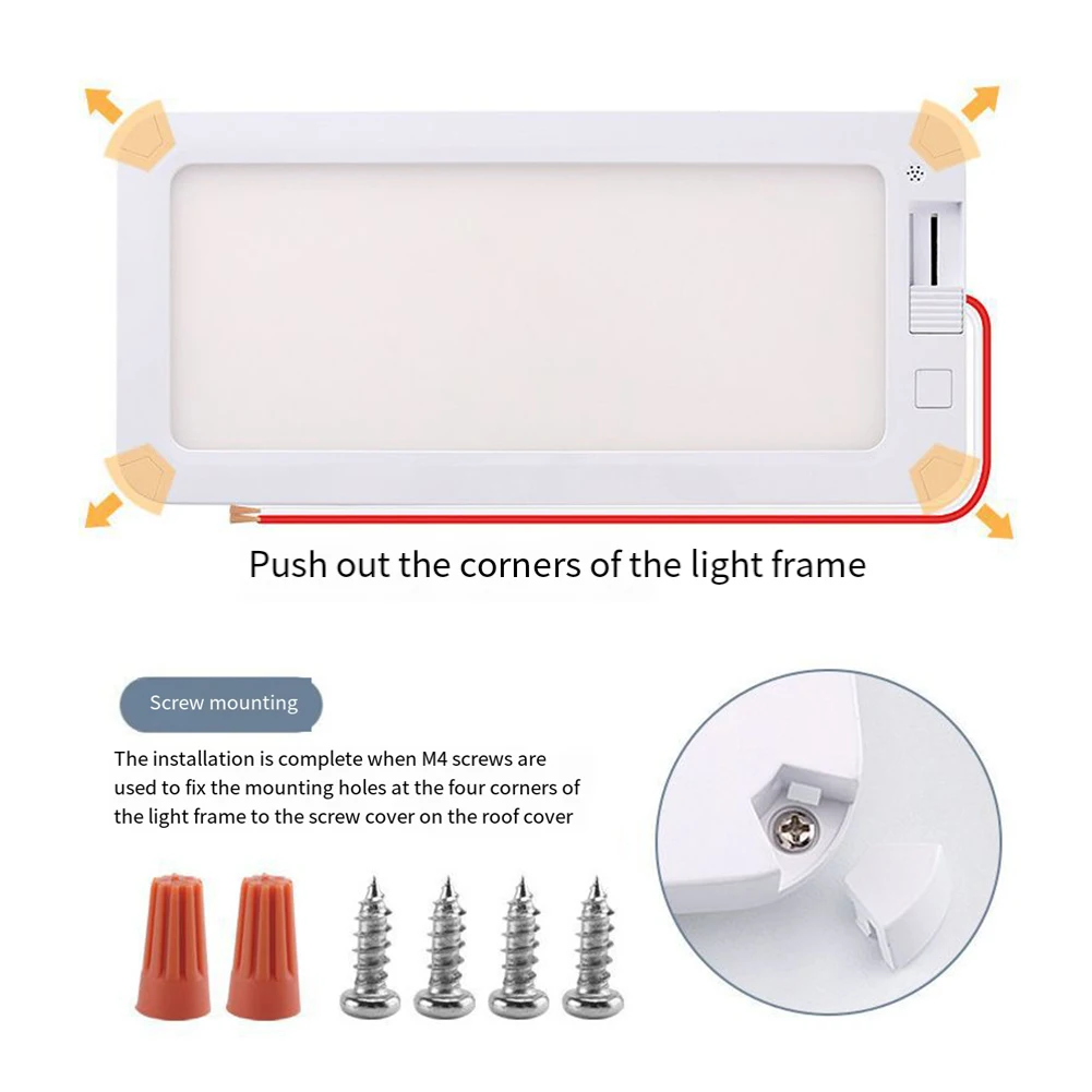 Lampu Panel 12-30v, lampu baca Interior mobil kecerahan tinggi untuk RV Yacht perahu Mobil