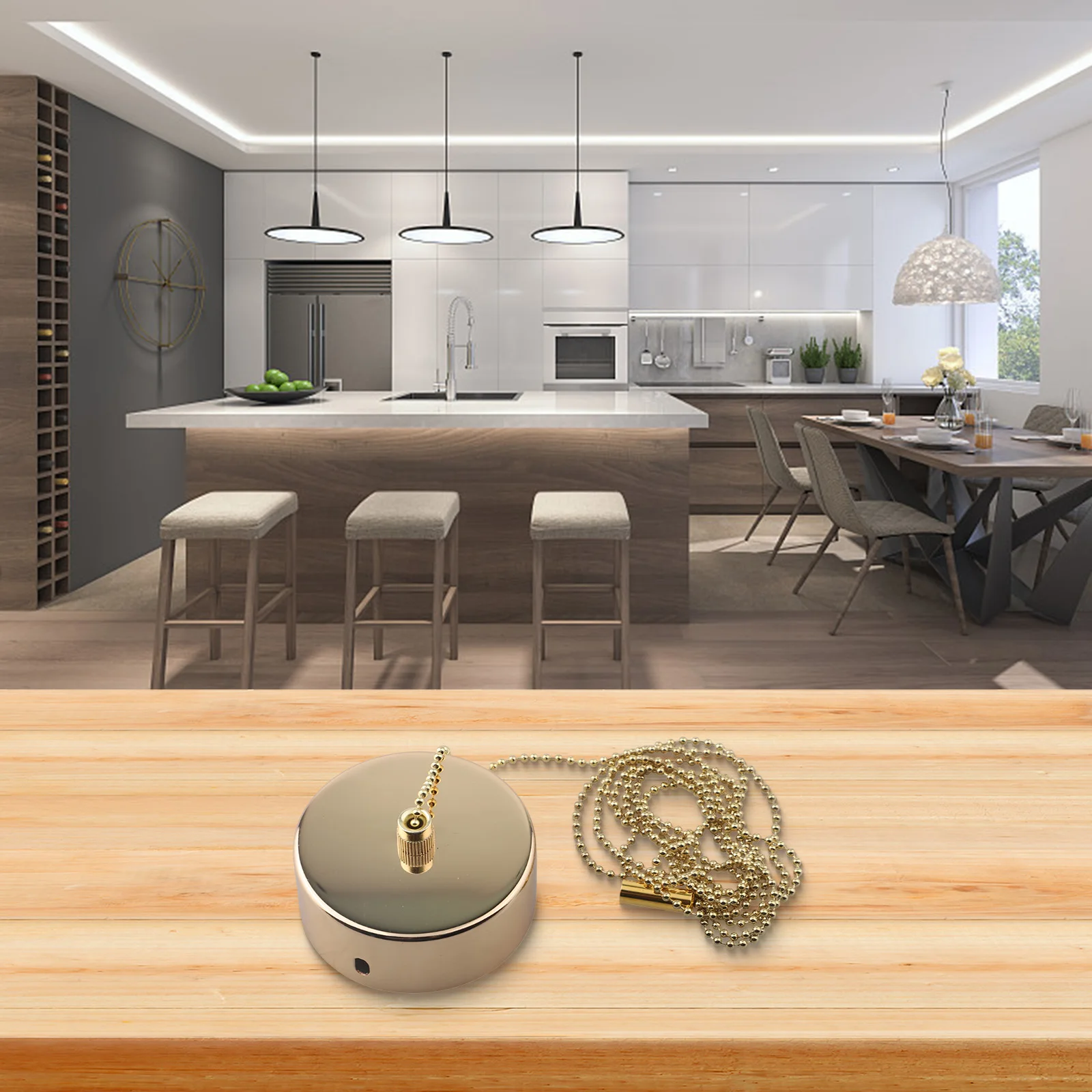 

Easy Installation Switch Bathroom Switch 200cm Cord Light Switch 200cm Chain Length Adaptable For Various Settings Chrome Finish