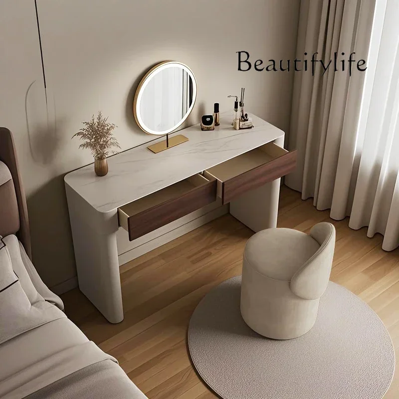 X Houten Bruine Kaptafel Des Lade Europese Moderne Hoek Make-up Vanity Bureau Ruimtebesparend Coiffeuse De Chambre Meubels Ho