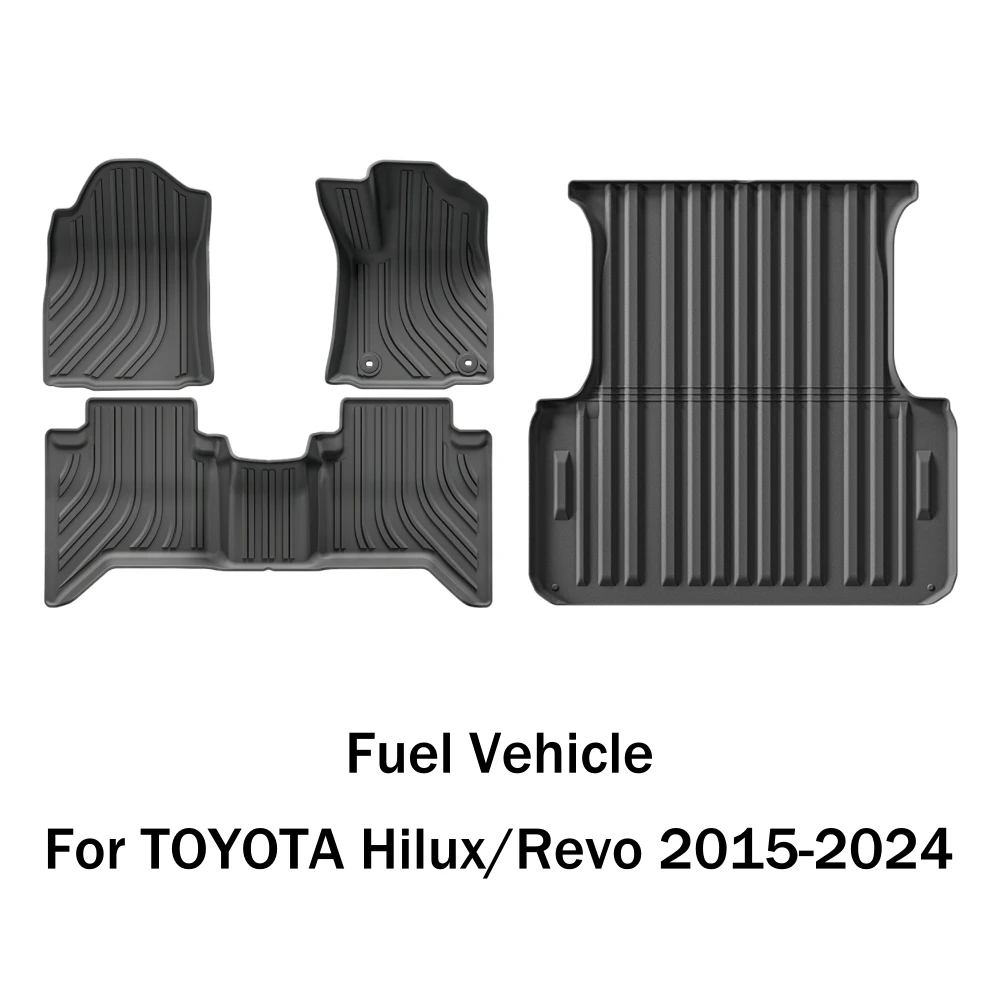 Für Toyota Hilux Revo 2015 - 2024 Rechtslenker TPE 3D-Fußmatten Kofferraummatte RHD Japan Australien Neuseeland Südafrika – Detail 8
