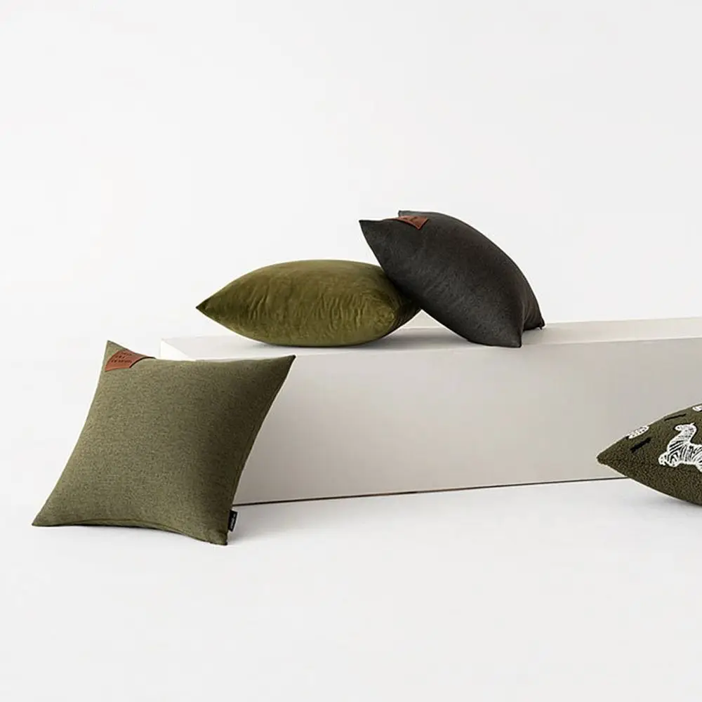 

Modern 40/50cm Splicing Throw Pillow Cover Linen Soft Waist Cushion Cover Solid Color Comfortable Sofa Pillowcase Sofa Cushion