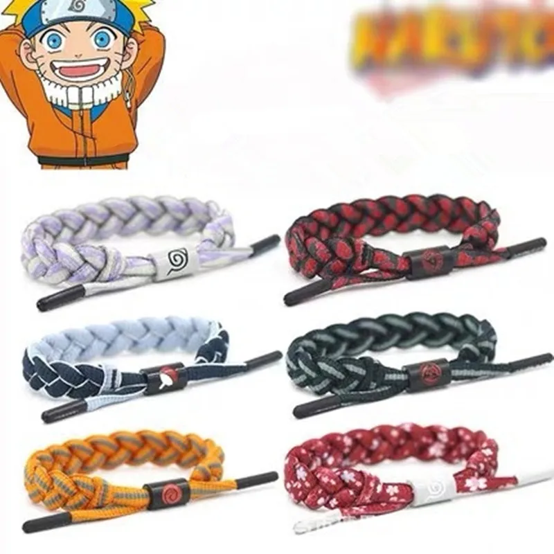 Naruto Anime Bracelet Lovers Rope Cosplay Wristband for Men Women Adjustable Couple Rope Sasuke Hyuga Hinata Itachi Toys Gifts