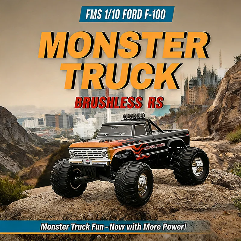 

FMS NEW 1:10 F100 RC Monster Truck RWD Brushless 55KM/H High Speed Drift Car Off-Road Vehicle Enthusiasts Cost-Effective RC Toy