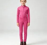Summer children's equestrian pants high elasticity knitted children's horse riding pants full silicone 3