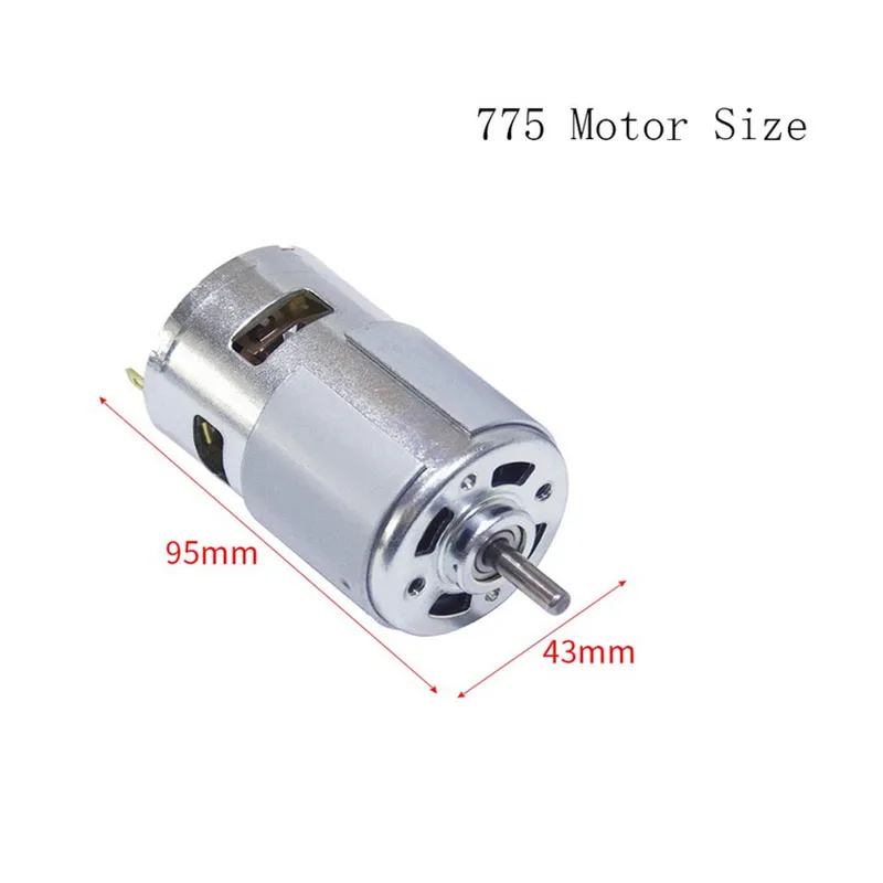 محرك تيار مستمر عالي السرعة 775 مع ظرف مثقاب يدوي مصغر ودعامة لتلميع المثقاب الكهربائي بنفسك والحفر 12 فولت - 24 فولت #2