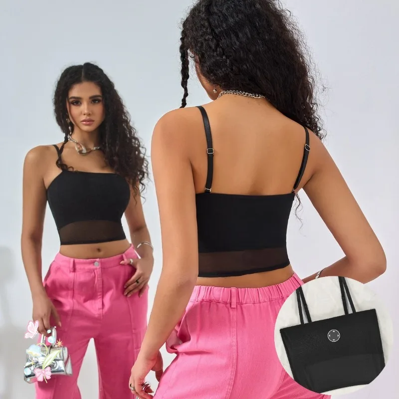 Sexy Tank Top Black Halter Crop Tops Women Summer Camis Backless Camisole Fashion Casual Tube Top Female Sleeveless Cropped Vest
