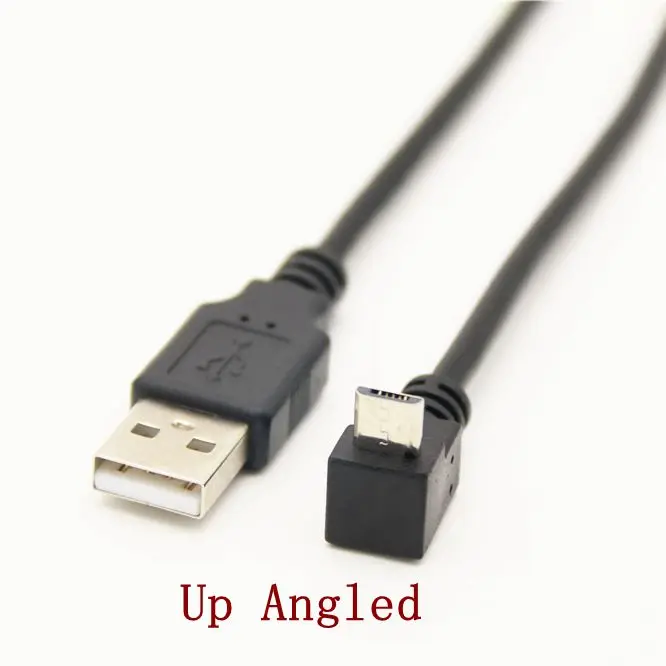 Up Down Left Right Angled 90 Degree USB Micro USB Male to USB male Data Charge connector Cable 25cm 50cm for Tablet 5ft 1m 3M 5M