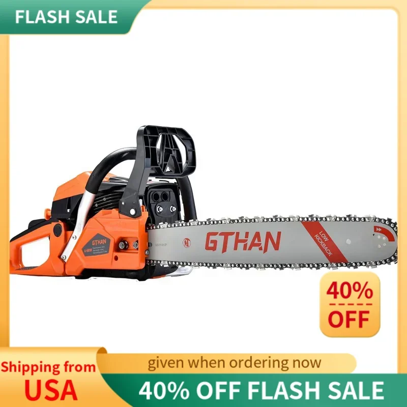 

62cc Gas Chainsaws 2-Cycle Gasoline Powered saws Handheld Cordless Petrol Optional 20 Inches Chain