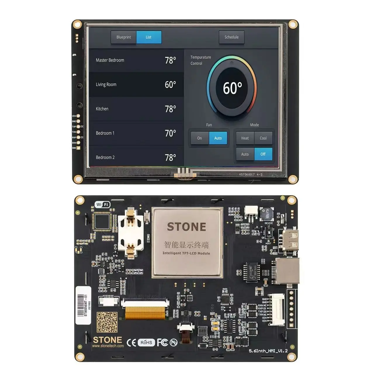 

SCBRHMI 5.6 inch Touch TFT LCD Module Display HMI Smart UART Serial Panel for Ardunio UNO/ESP32