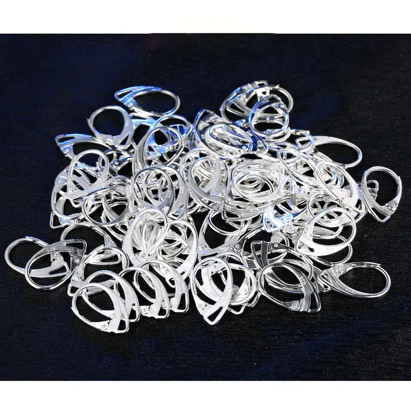 Diy Mode Sieraden Accessoires 925 Sterling Zilveren Kleur Oorbel Bevindingen Hoge Kwaliteit 10 Paar Oorhaak Unit 20 Stuks Groothandel