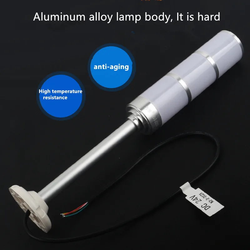Industrial Multilayers Stack light Anti-Corrosion Aluminum Signal Alarm Caution light 24V Safety Indicator Lamp for CNC Machines