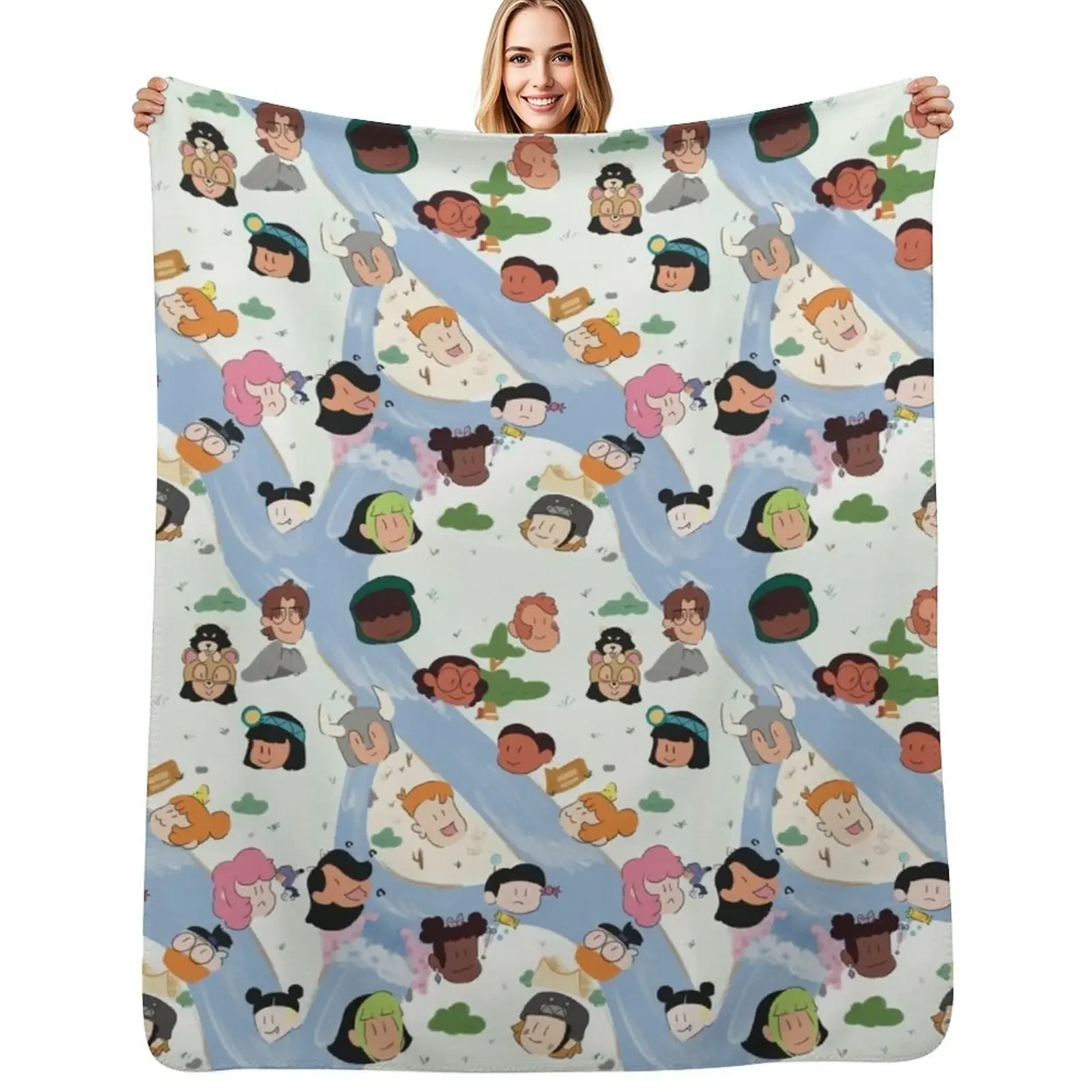 

Craig of the Creek Map Pattern Throw Blanket Shaggy Nap Soft Big Blanket