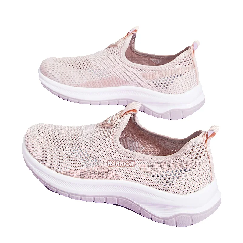 Pull-back Mom Shoes With Mesh Upper, Breathable And Comfortable, Don't Tire The Feet, New Summer Slip-on Soft-soled Casual Old Beijing Cloth Shoes_voghion.com