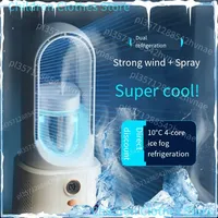 Bladeless Fan Portable Air Conditioner LED Display Desktop Fanless Blade Cooler Cooling Fan Tower Air Cooler for Office Bedroom