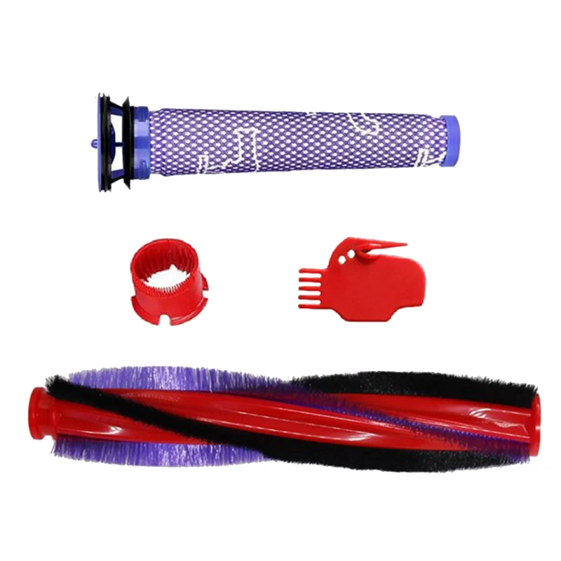 แปรงไนลอนสำหรับเปลี่ยนลูกกลิ้งและไส้กรองสำหรับ Dyson V6 DC59 DC62 SV03บาร์แปรงถูพื้นแบบใช้มอเตอร์