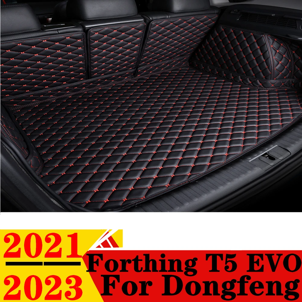 Car Trunk Mat For Dongfeng Forthing T5 EVO 2023 2022 2021 Rear Cargo Cover Carpet Liner Tail Vehicles Parts Boot Luggage Pad