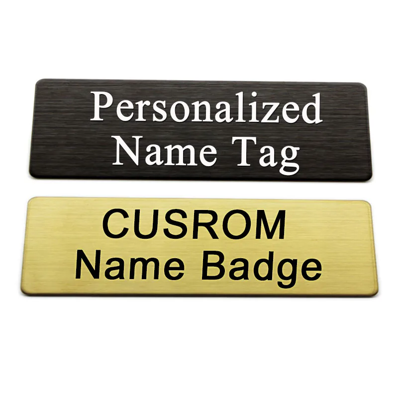 70x25mm Custom Engraved Stainless Steel Badge Photo Frame Name Tag Photo Frame Art Tag ID Door Mailbox Name Tag Name Badges