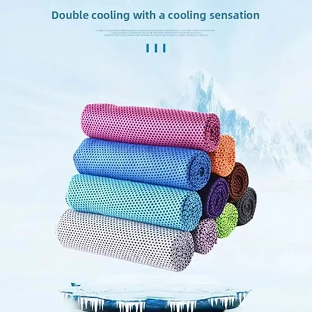 Portable Breathable Cooling Towel Quick Drying Lightweight Ice Wipes Sunstroke Prevention Ultra Soft Microfiber Towels Summer