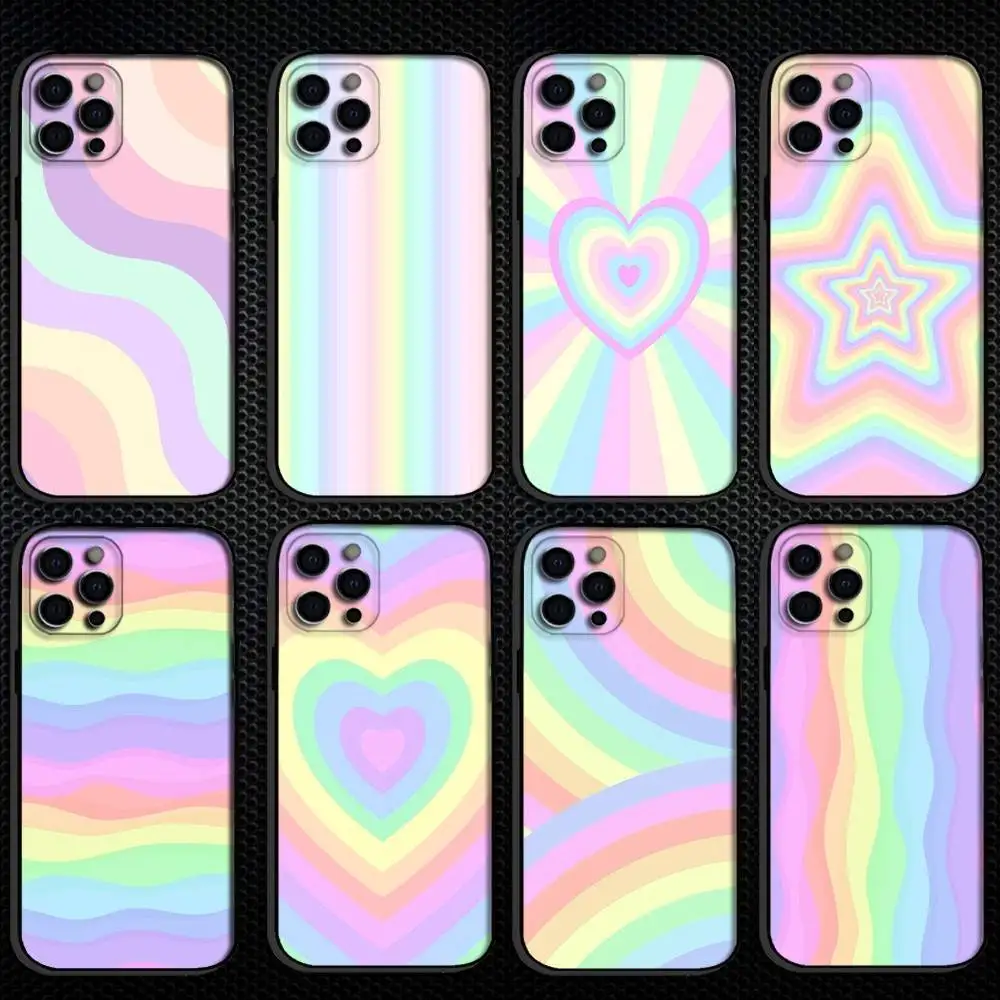 

Candy color Phone Case For iPhone 16,15,14,13,12,11 Plus,Pro Max, Others Soft Black Cover