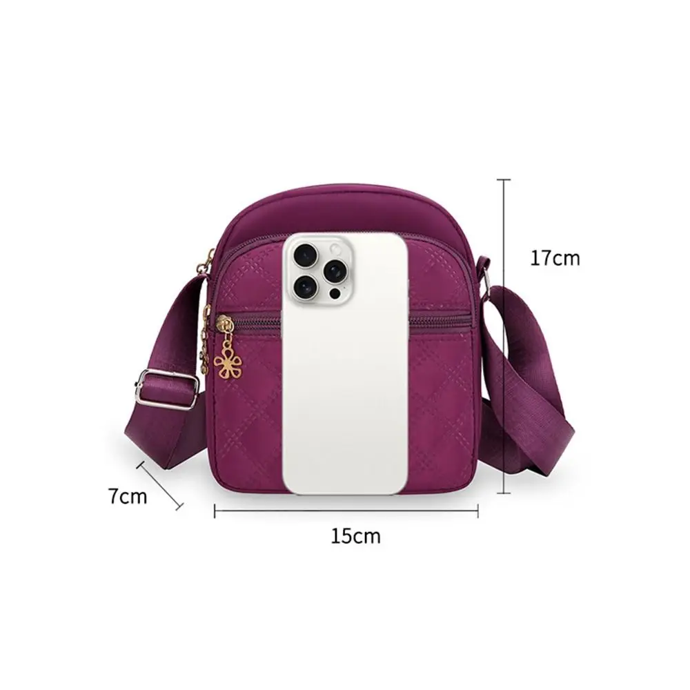 Tote Nylon Small Square Bags Multifunctional Crossbody Messengers Bag Multi-compartment Shoulder Bag