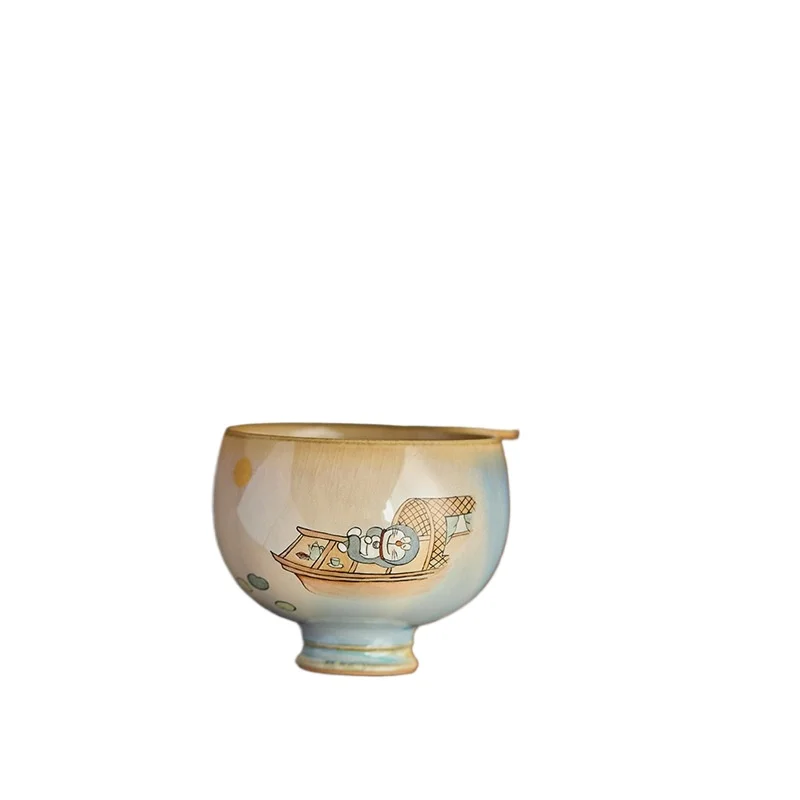 

Master Cup Jingdezhen Ceramic Hand-painted Cat Cartoon Souvenir Single Cup