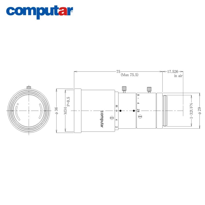 Computar M7528-MPW3 6MP 2/3